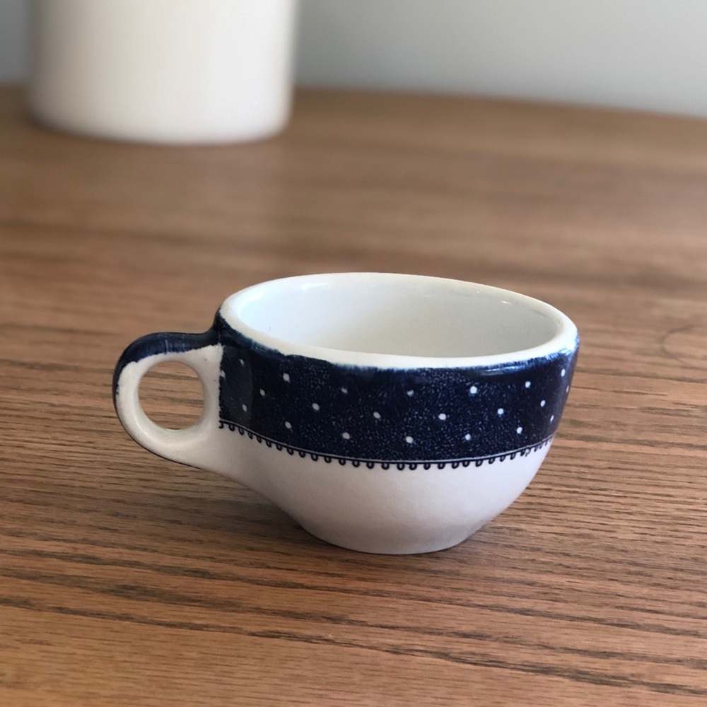 CONWAY Vintage Vitrified Ridgway Blue White Cup